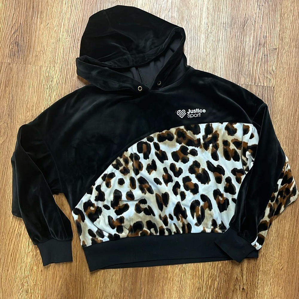 Girls velvet Justice hoodie size 10